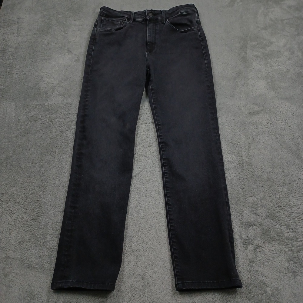 Mavi Jeans Womens 29 Black Denim Kendra High Rise Straight Leg Preppy